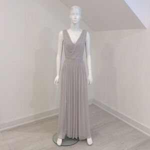 Sample Sale-NWT- Dessy- 2894-size 10-Oyster (Grey/Taupe)-chiffon- Pristine